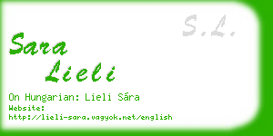 sara lieli business card